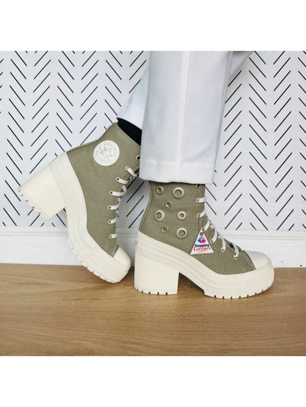⭐Converse Chuck 70 De Luxe Hi Heel Metal Rings Platform Field A11175C Womens 7.5